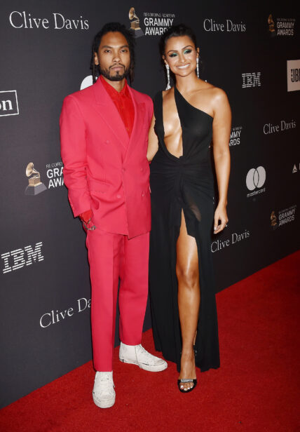 Miguel and Nazanin Mandi on the red carpet