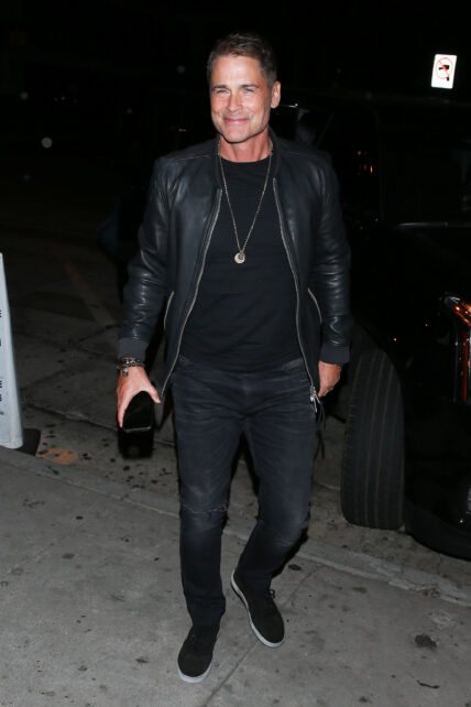 Rob Lowe was seen arriving for dinner at 'Craigs' Restaurant in West Hollywood, CA