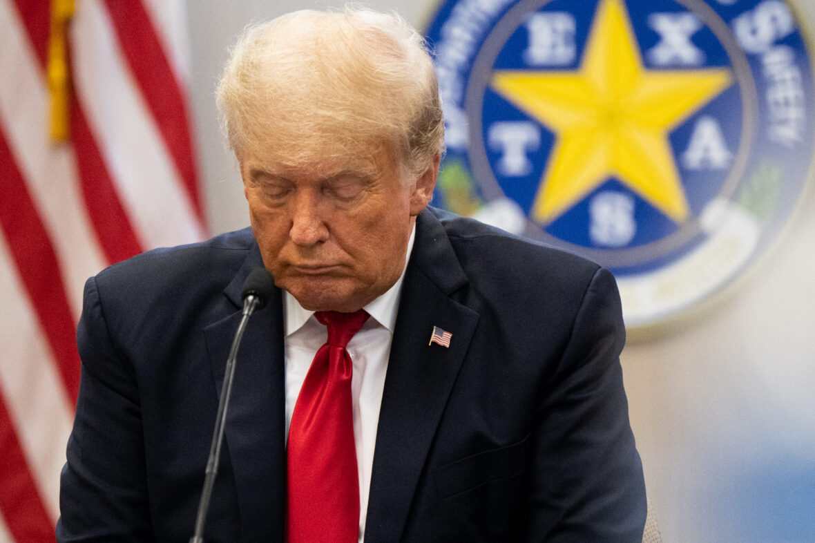 Former President Trump Joins TX Gov. Abbott At Unfinished Border Wall