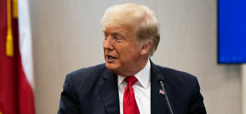 Former President Trump Joins TX Gov. Abbott At Unfinished Border Wall