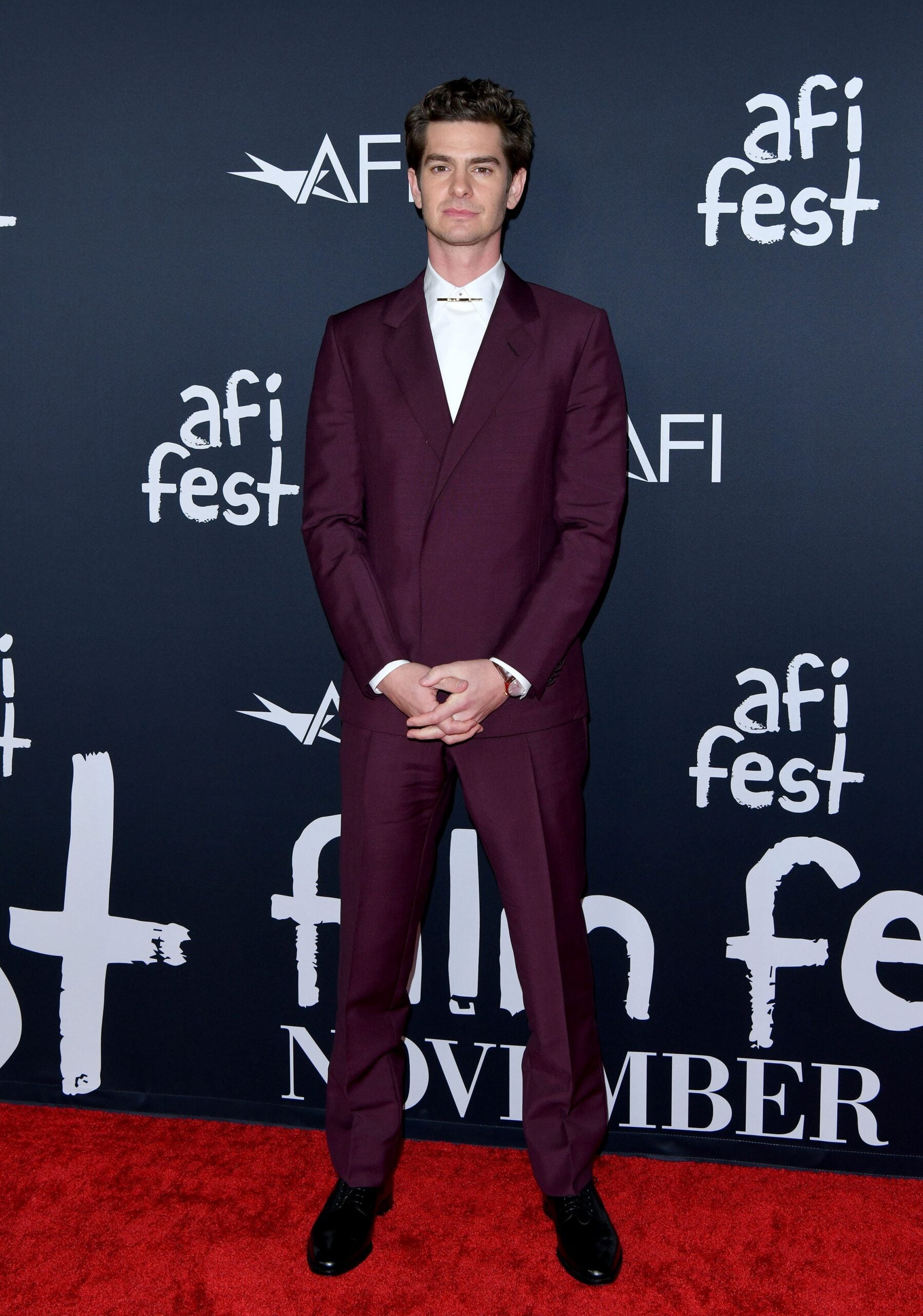 Andrew Garfield posing for the camera.