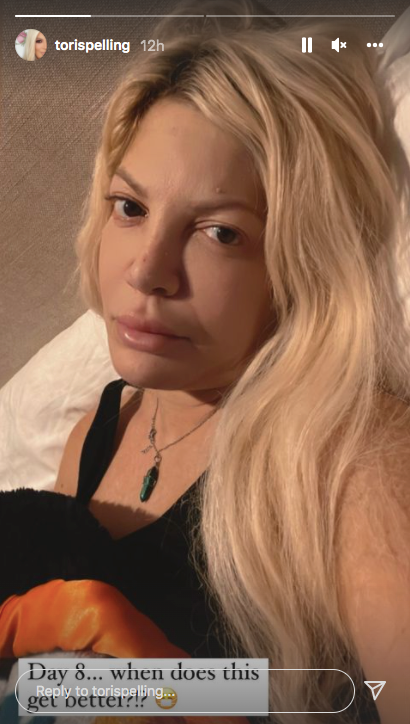 Tori Spelling's post on her Instagram story