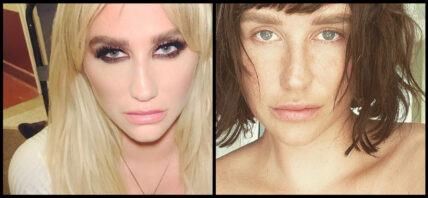 Kesha goes from blonde to brunette