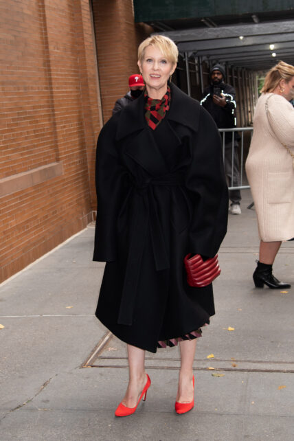 Laverne Cox and Cynthia Nixon at The View Television Taping