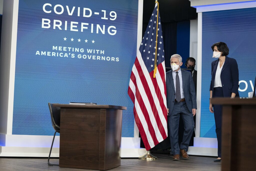 President Joe Biden participates in the White House COVID-19 Response Teams regular call with the National Governors Association