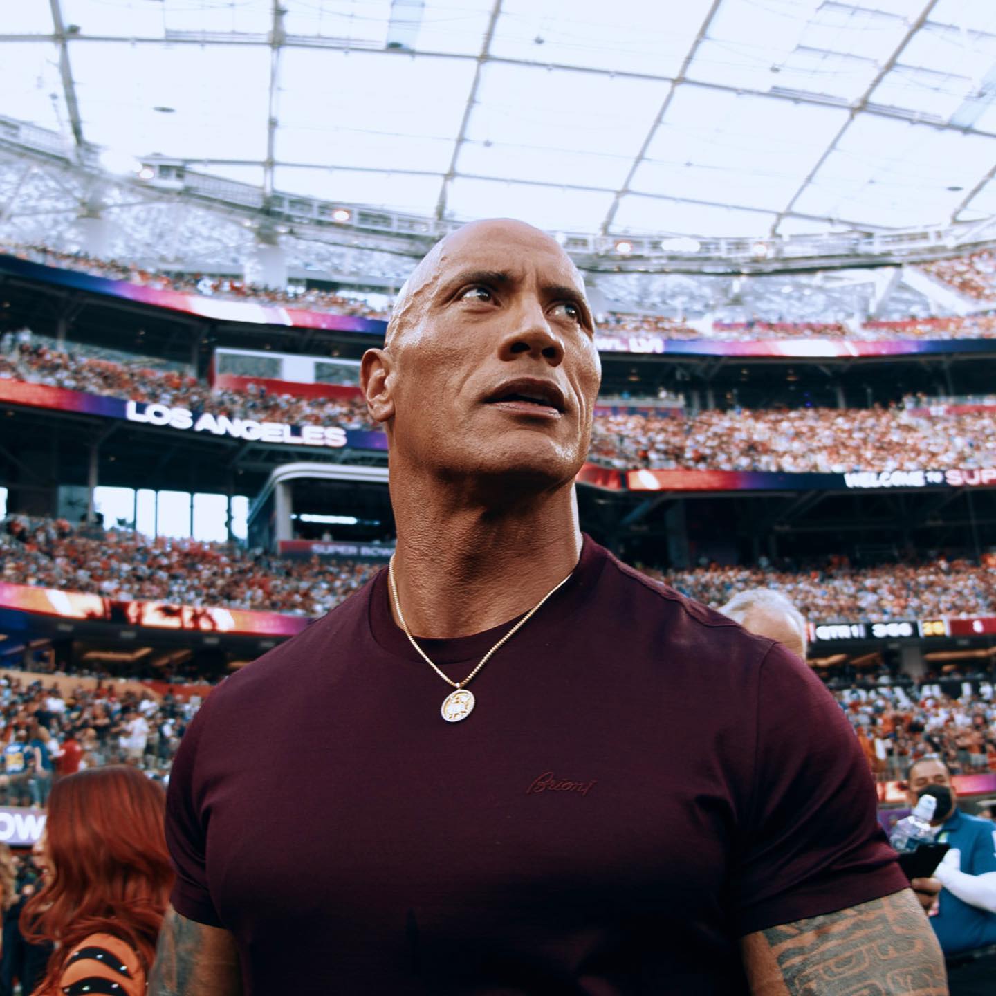 Dwayne Johnson at the Super Bowl