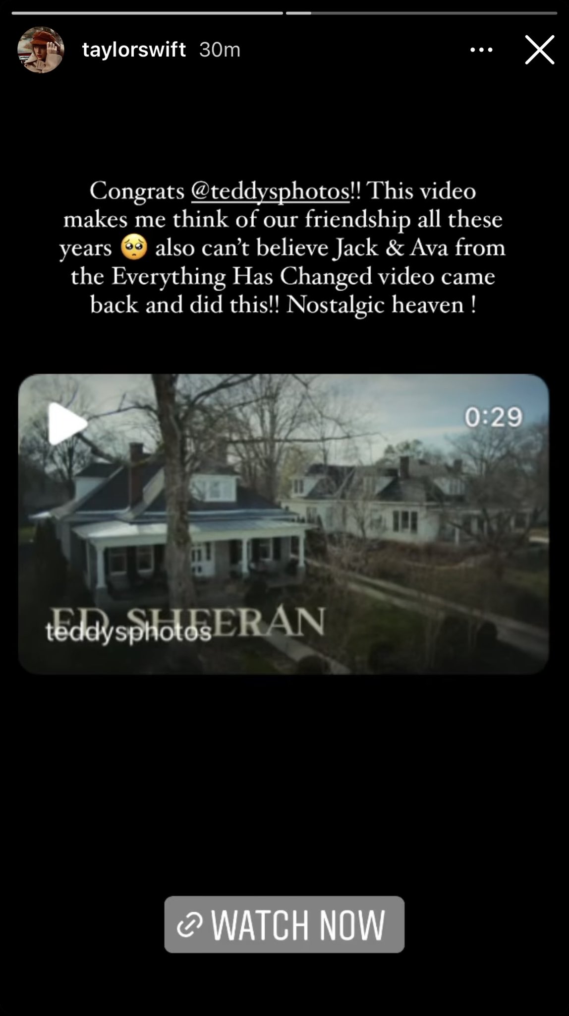 Taylor Swift IG story about The Joker and the Queen collab