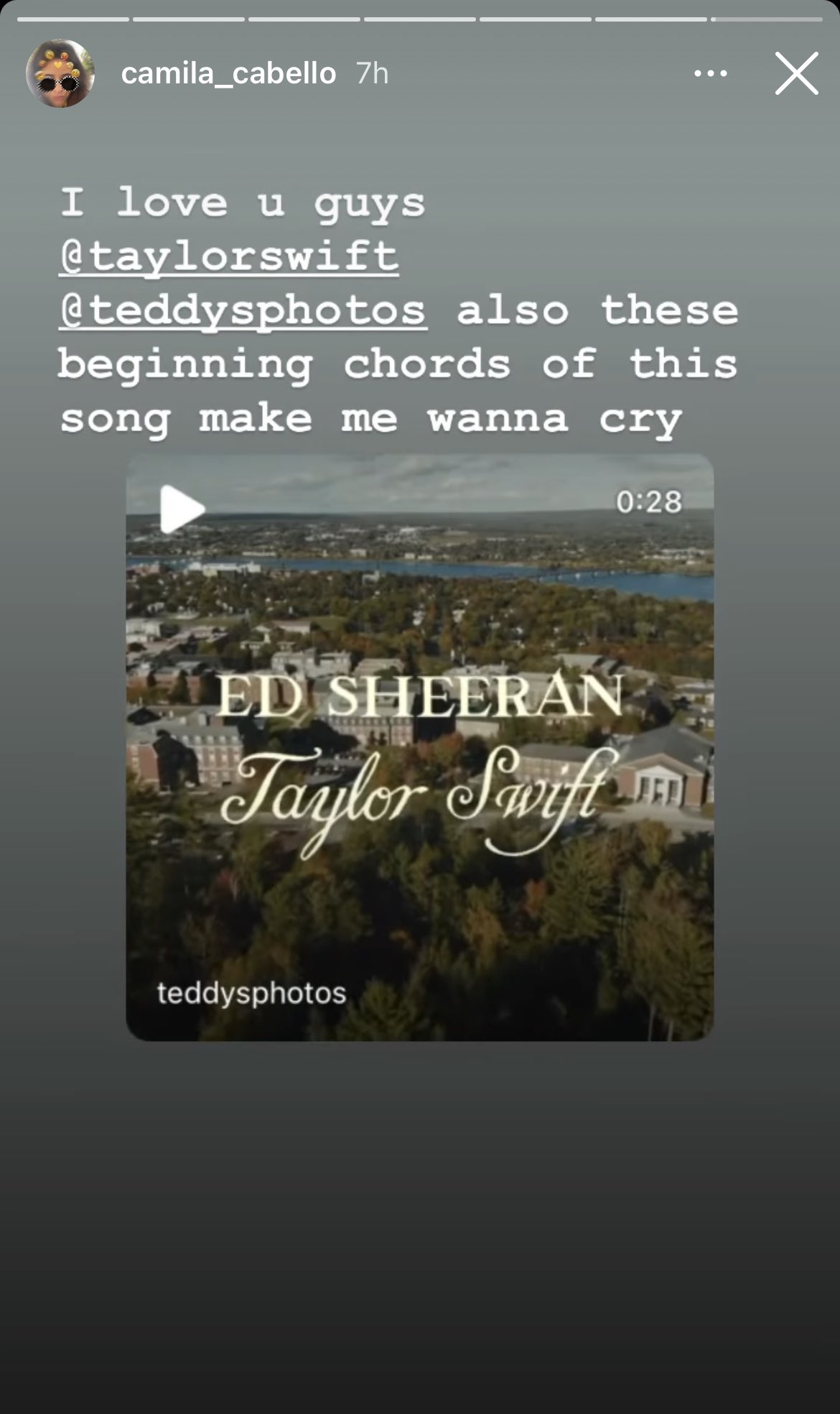 Camilla Cabello commenting on The Joker and the Queen collaboration 