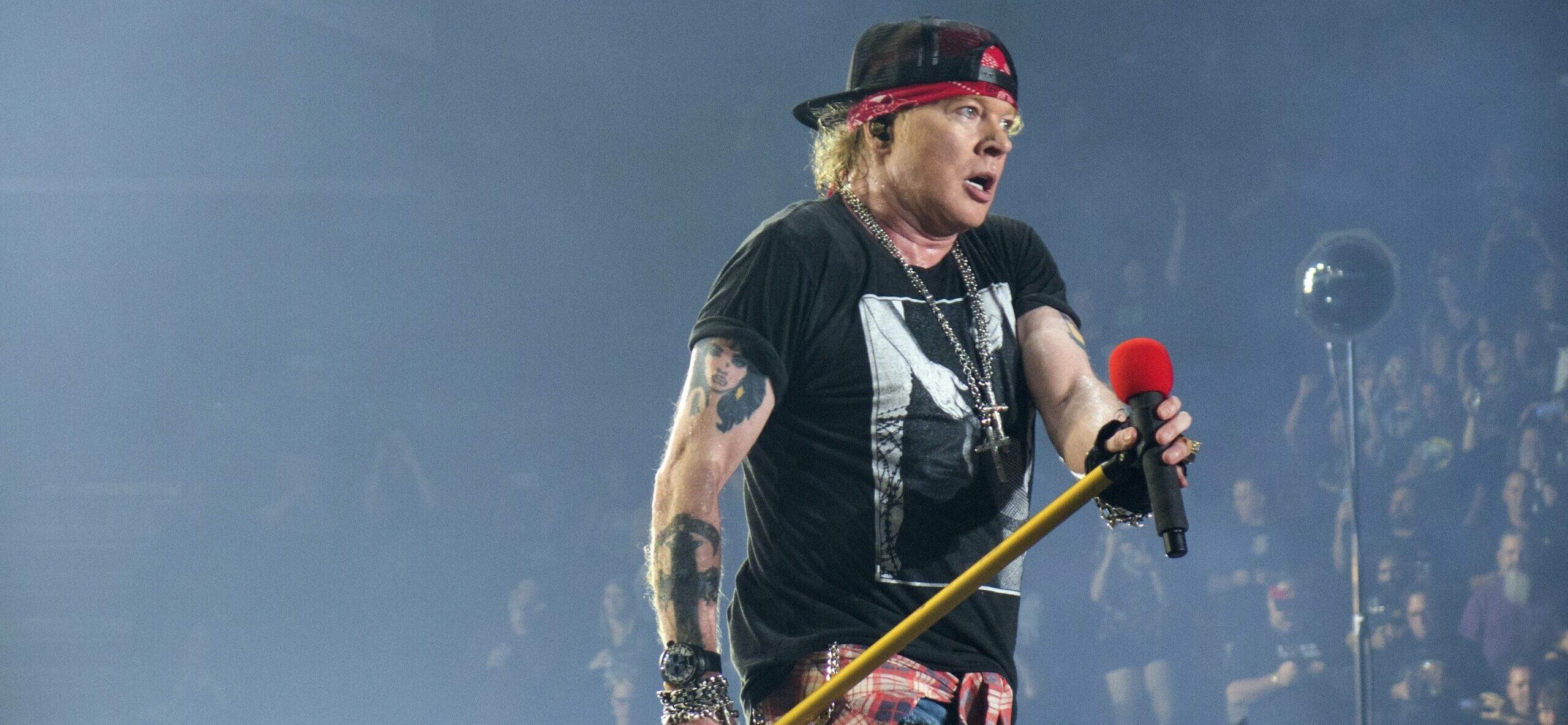 Axl Rose at a Guns N Roses concert