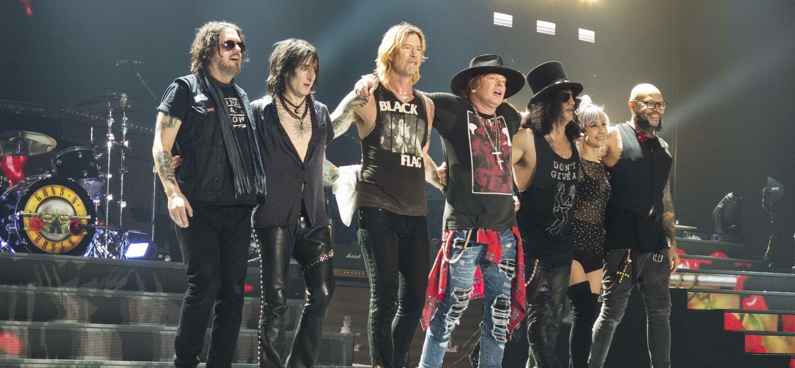 Axl Rose at a Guns N Roses concert