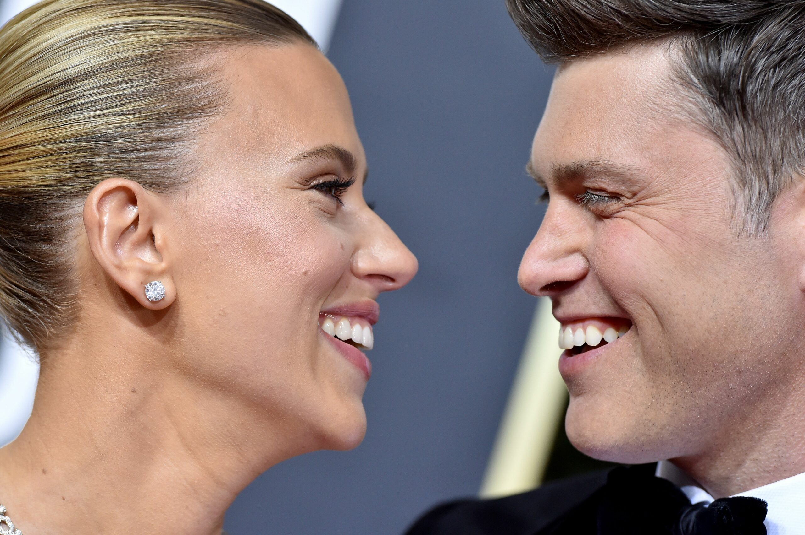 77th Annual Golden Globe Awards. The Beverly Hilton Hotel. 05 Jan 2020 Pictured: Scarlett Johansson,Colin Jost. 