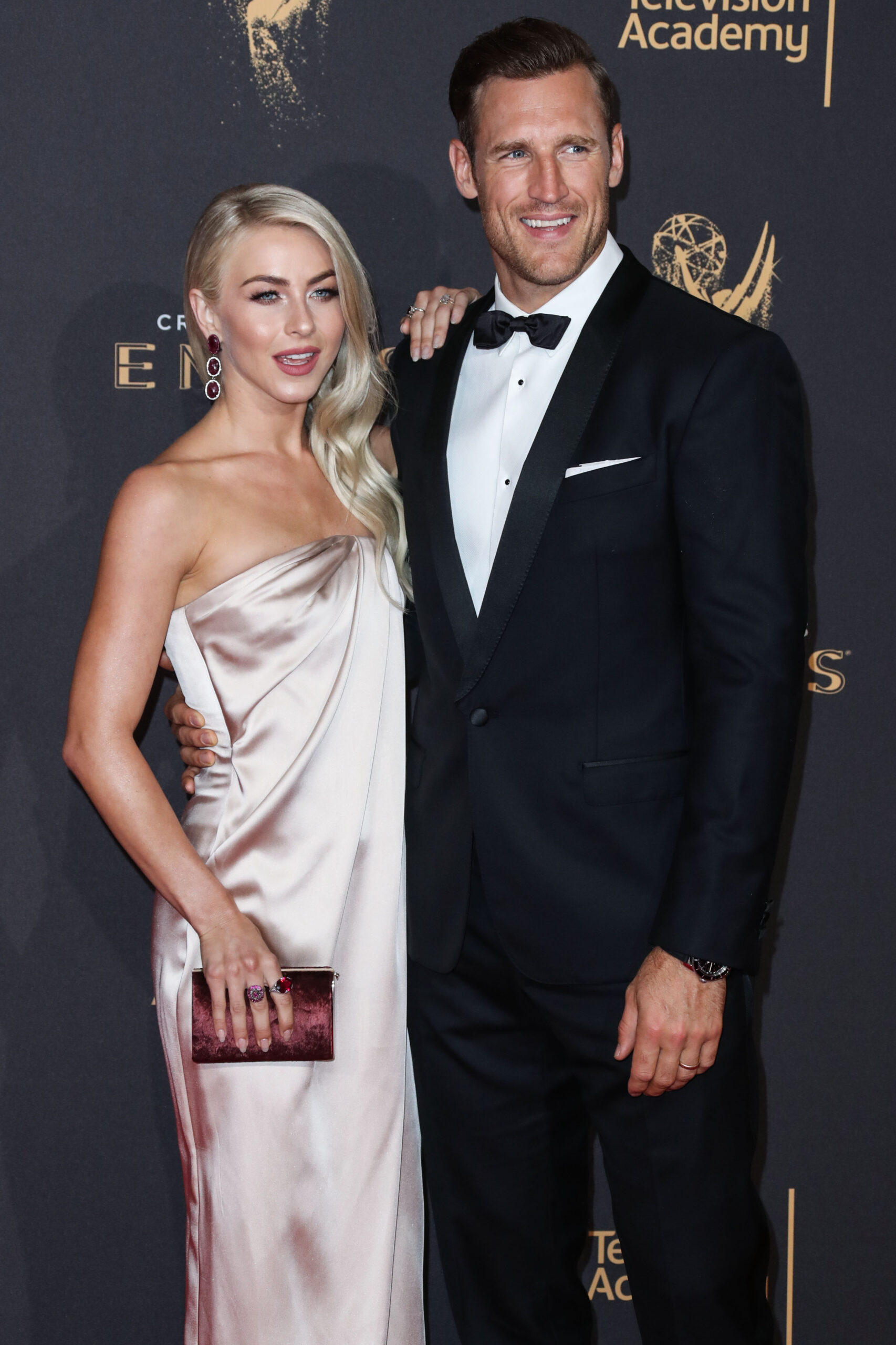 Julianne Hough and husband Brooks Laich arrive at the 2017 Creative Arts Emmy Awards - Day 1