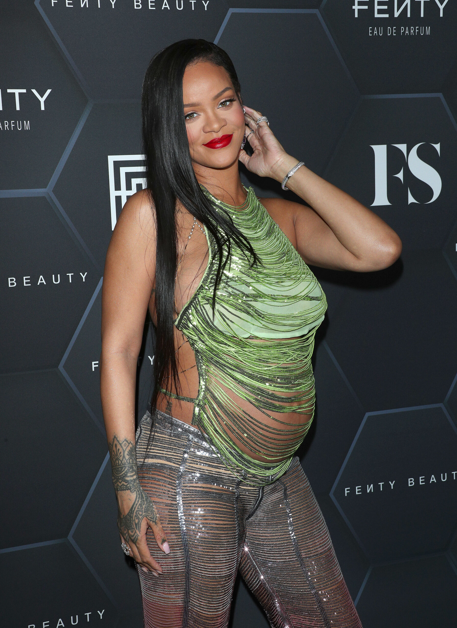 Rihanna at the Fenty Beauty and Fenty Skin photocall