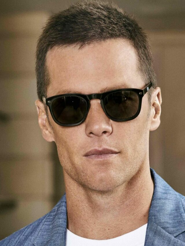 Tom Brady models eyewear for Christopher Cloos