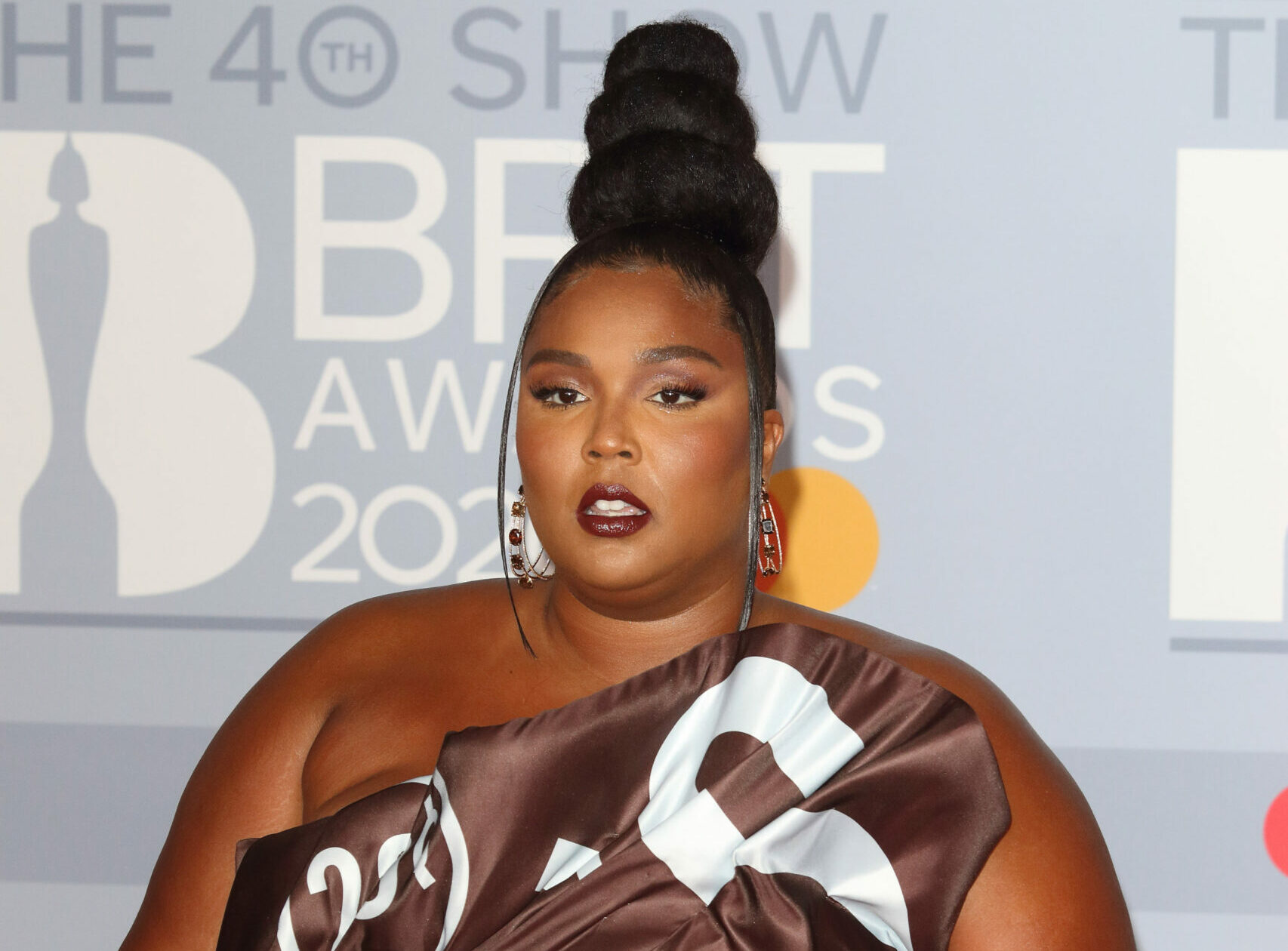 Lizzo (full name: Melissa Viviane Jefferson) at 40th Brit Awards Red Carpet arrivals