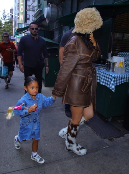 Kylie Jenner and daughter Stormi arrive to lunch together for 1st time since 2nd pregnancy news in NYC