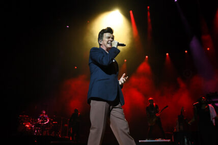 Rick Astley performing at Royal Albert Hall, Kensington, London