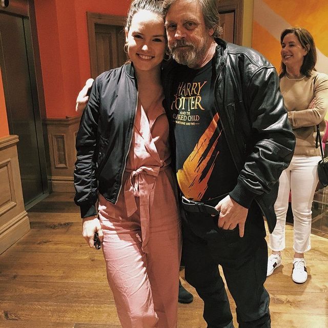 Daisy Ridley with Mark Hamill