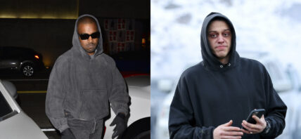 Kanye West and Pete Davidson portraits
