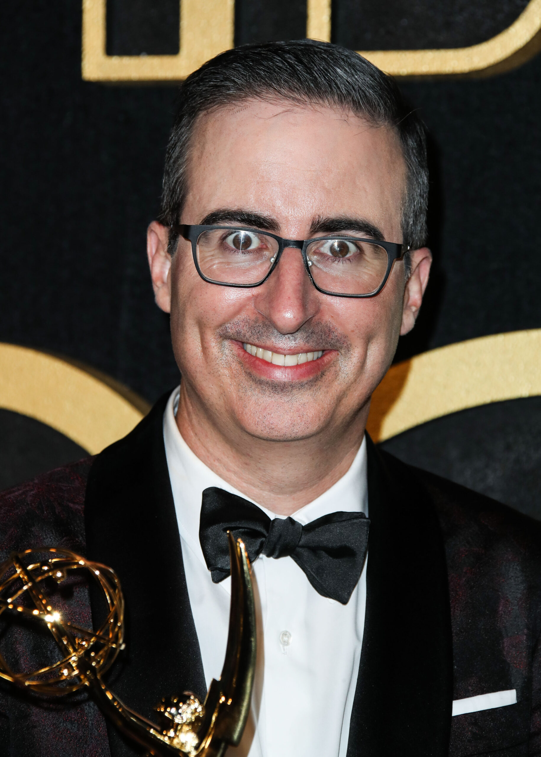 John Oliver arrives for the HBO Emmy party at the Pacific Design Center in Los Angeles, CA