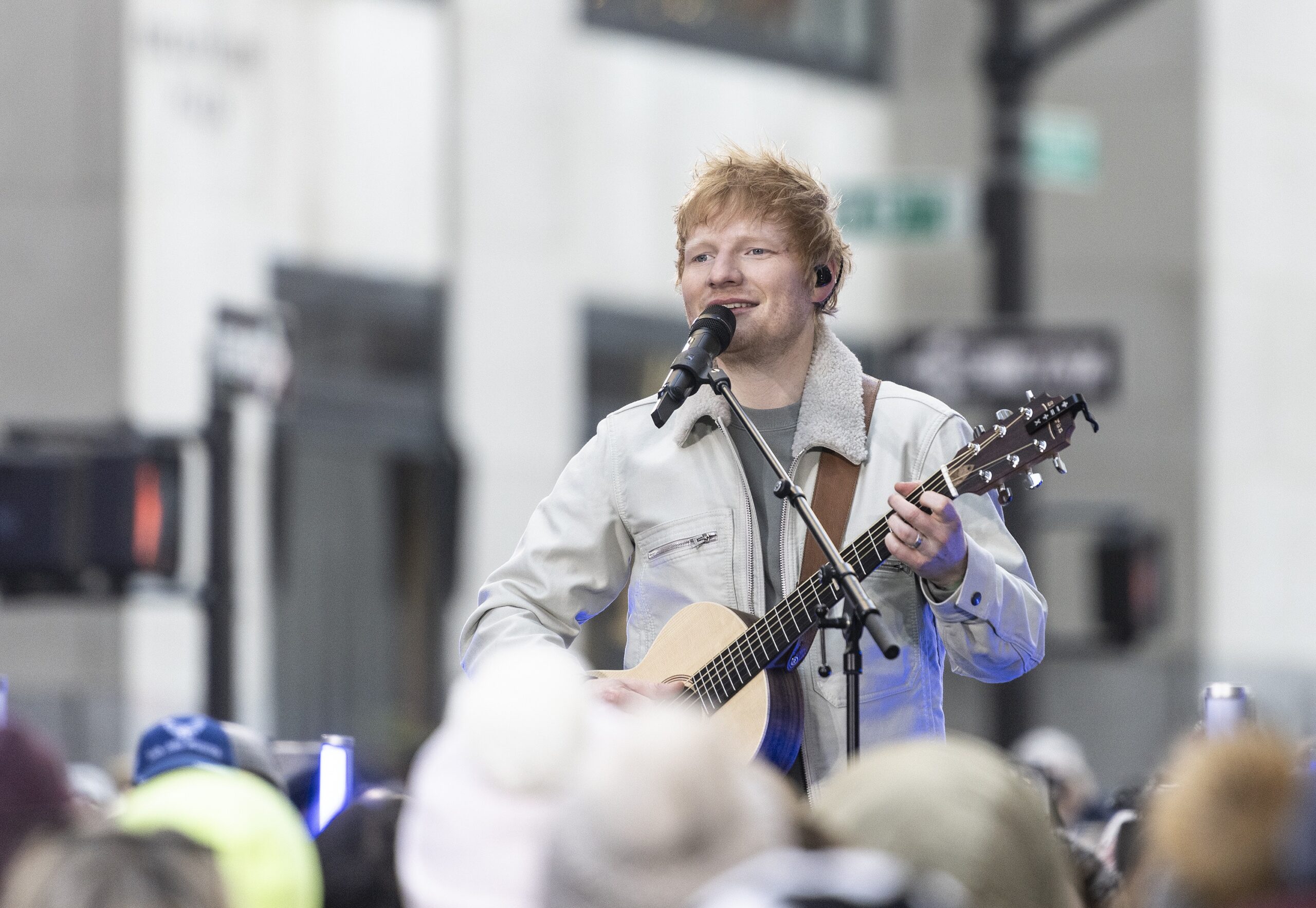 Ed Sheeran performing live on TODAY show at NBC