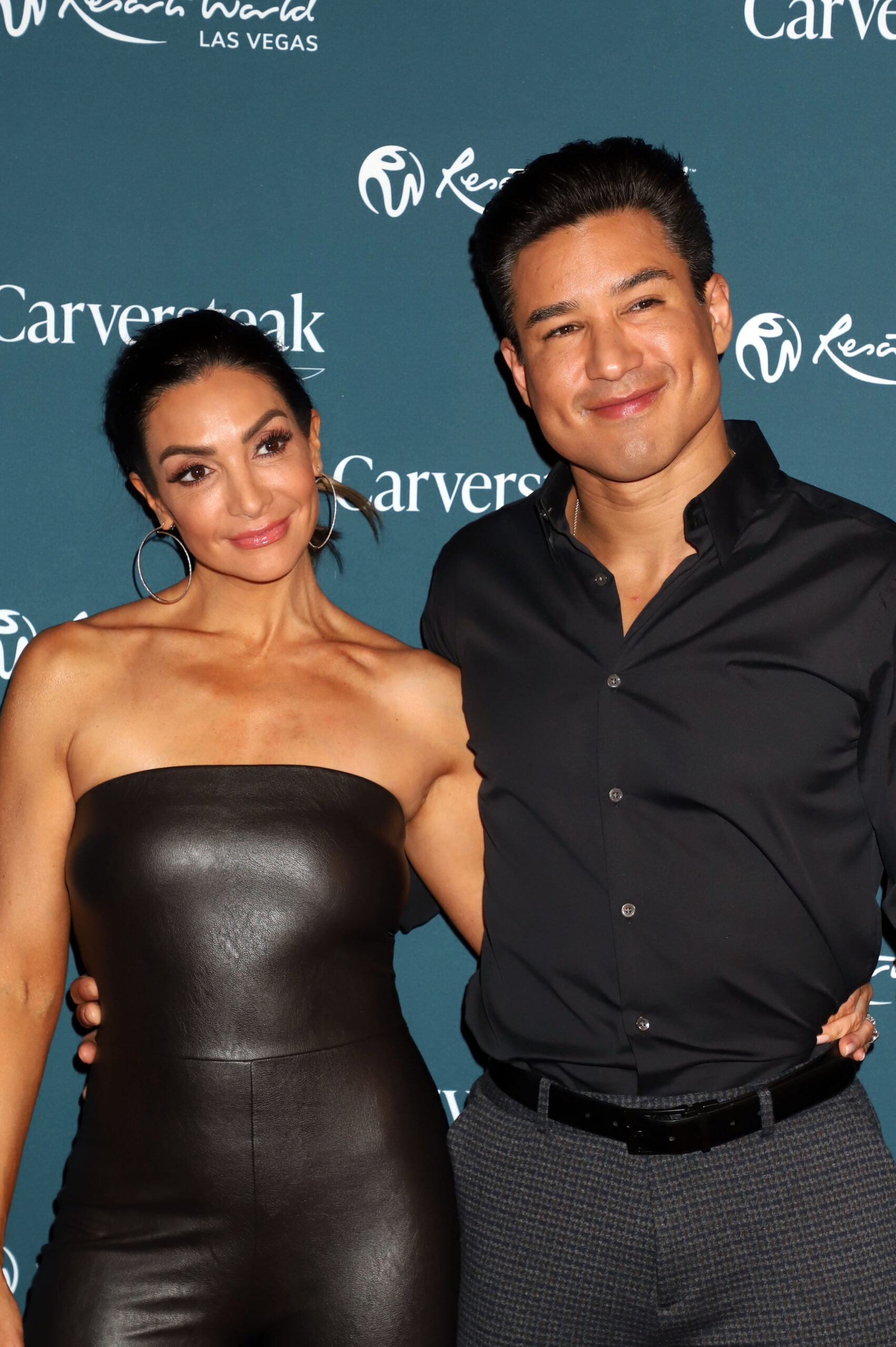 Courtney Mazza Lopez & Mario Lopez at Carversteak Grand Opening