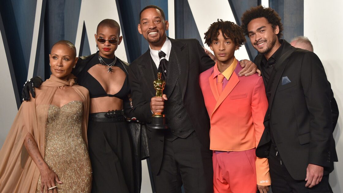 The Smith family at the Oscars after-party