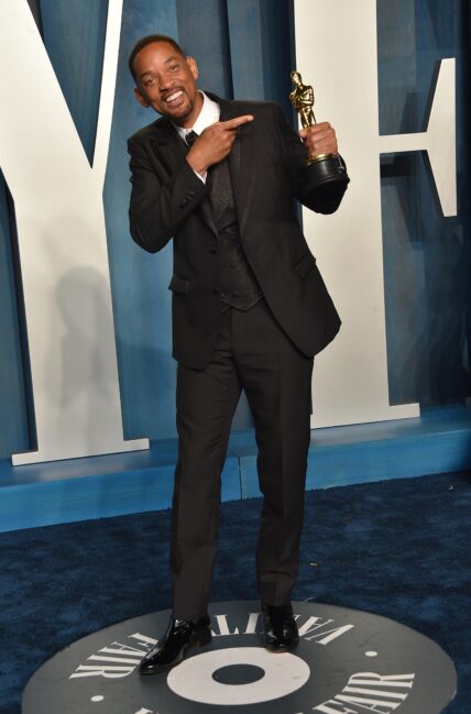 Will Smith showed off his Oscar trophy