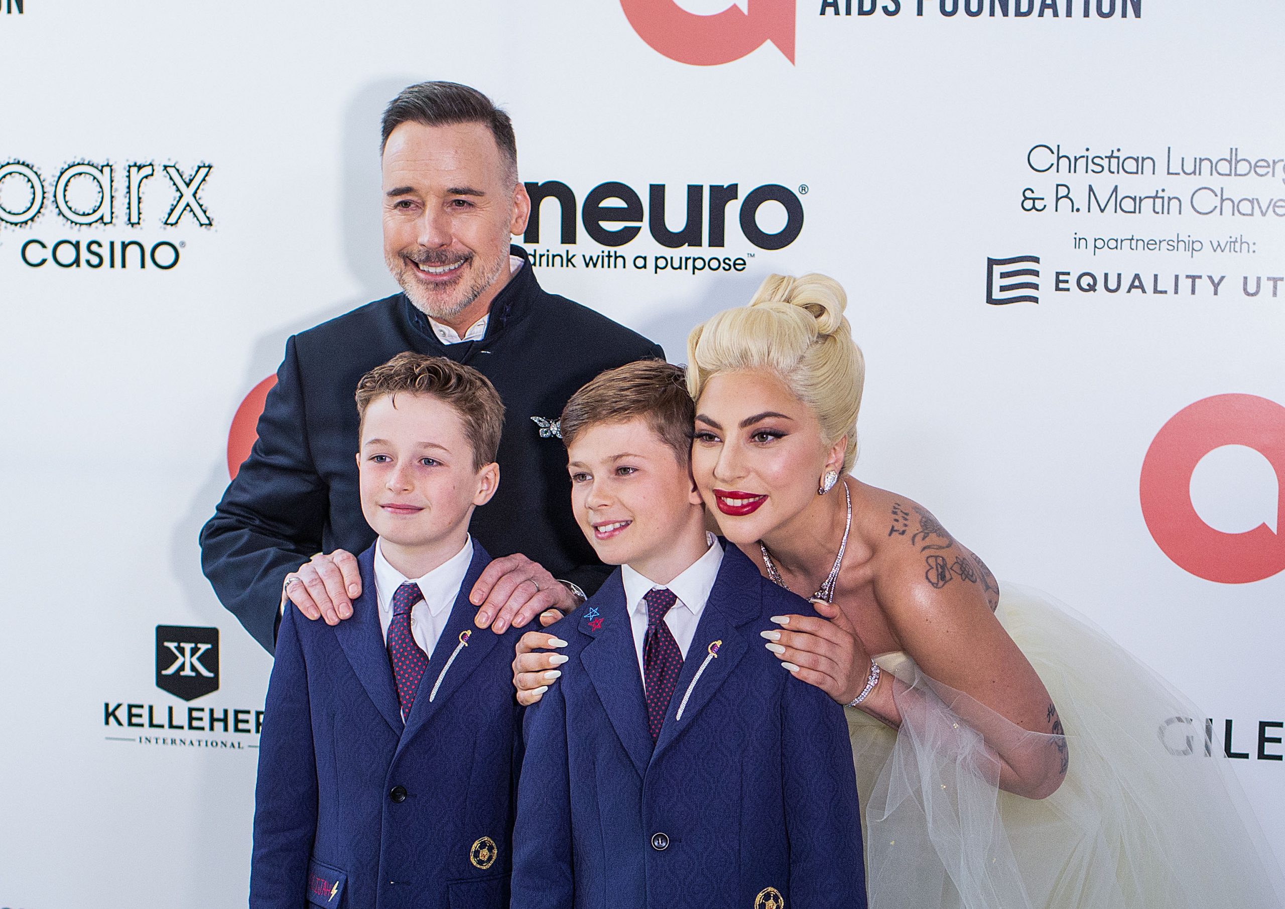 David Furnish, Lady Gaga With Her Godson's