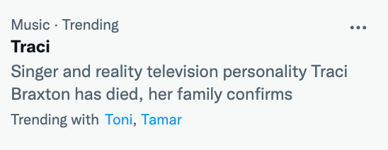"Traci" trending