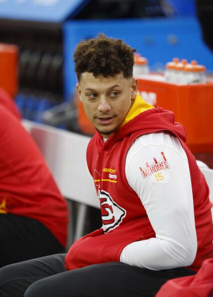 Patrick Mahomes at a NFL game 2021: Chiefs vs Chargers DEC 16
