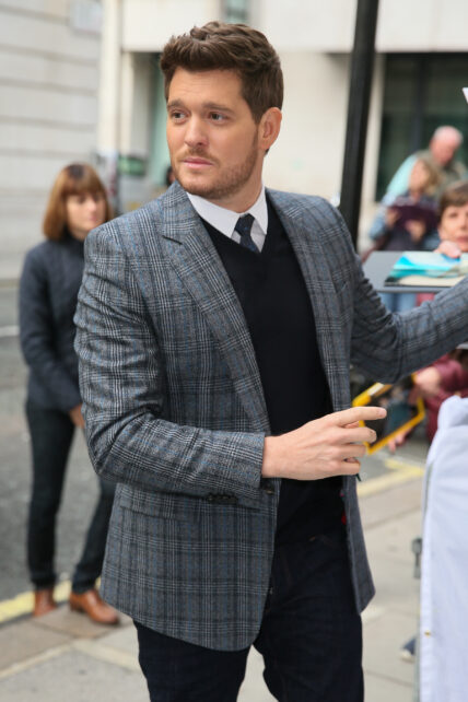 Singer Michael Buble arriving at BBC Radio Two Studios - London