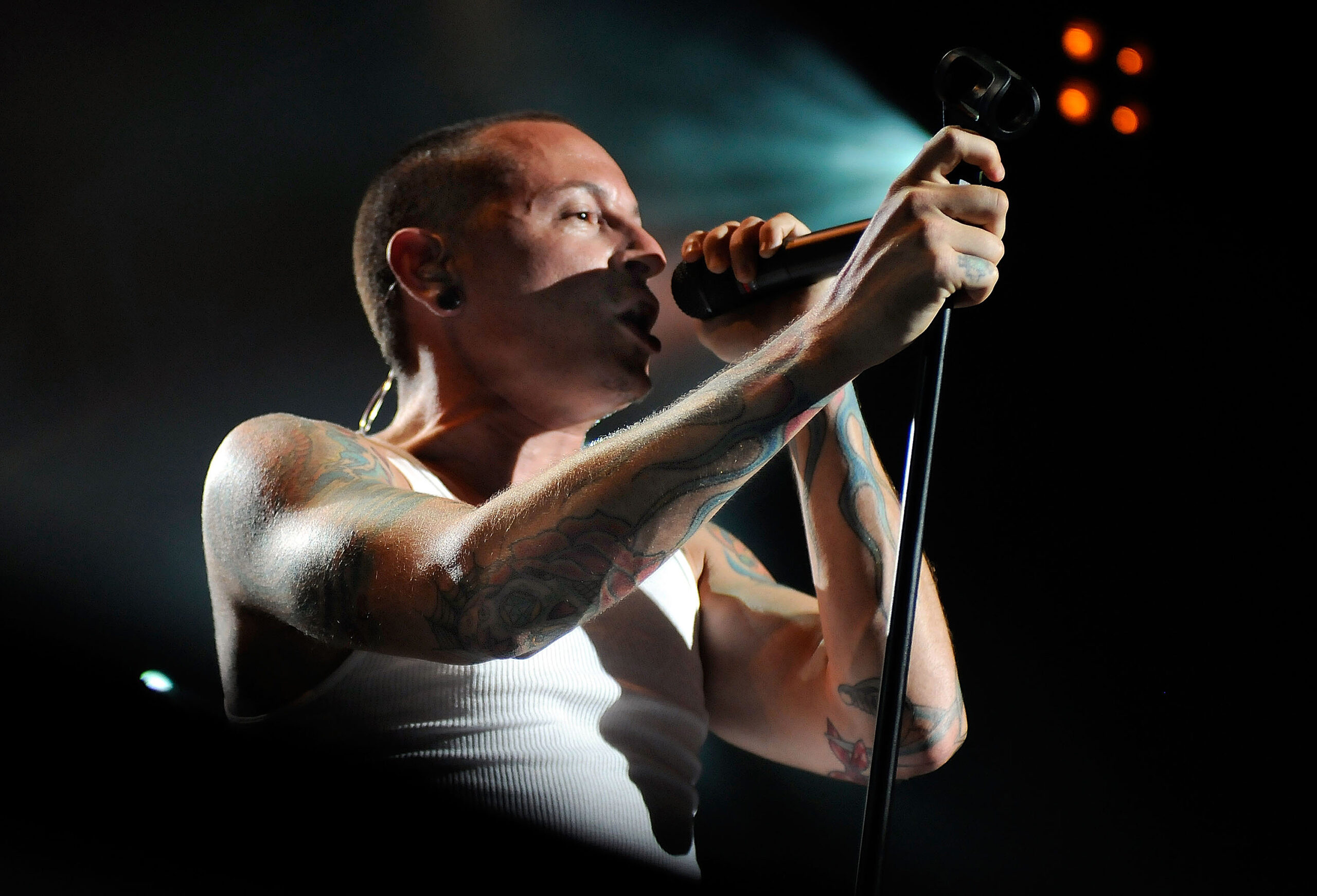 Rock music icons Chris Cornell and Chester Bennington perform at the same concert festival in West Palm Beach