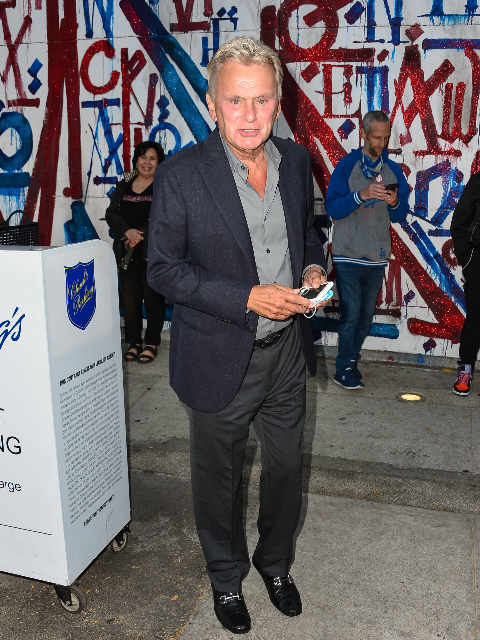 Pat Sajak outside Craig apos s Restaurant