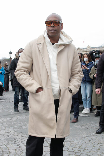 Dave Chappelle Elaine Chapelle leaving Dior show during Paris Fashion Week 2022