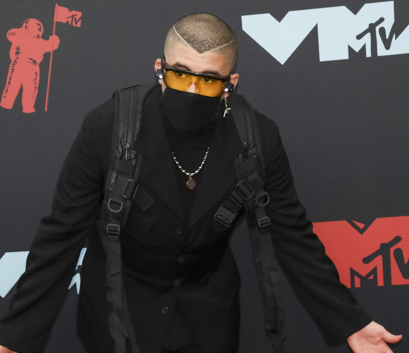 Bad Bunny attends the 2019 MTV Video Music Awards, VMAs, at Prudential Center in Newark, New Jersey, USA, on 26 August 2019.