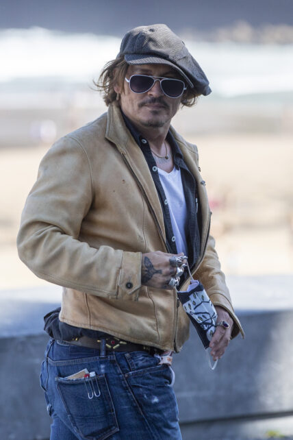 Johnny Depp posing in the photocall of Crock of Gold: A Few Rounds