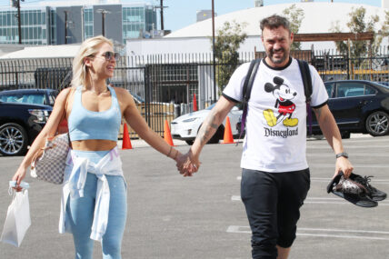 Brian Austin Green all smiles with Sharna Burgess as they head into 'DWTS' practice