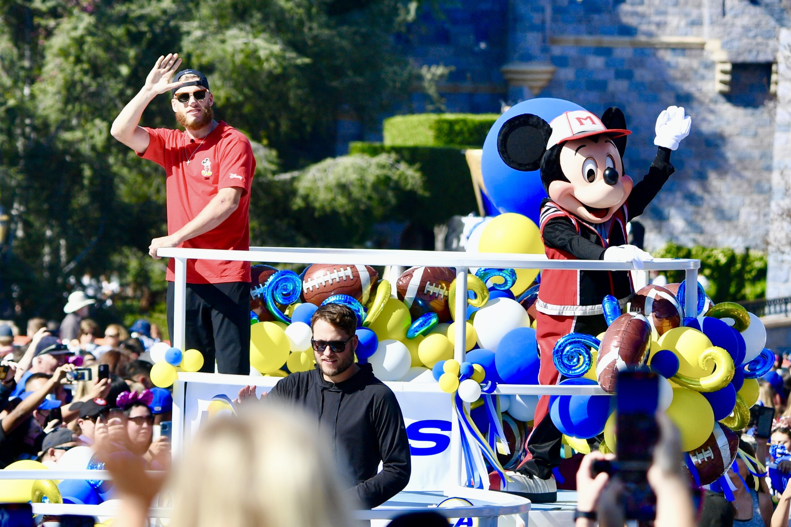 Los Angeles Rams celebrate super bowl victory at Disneyland
