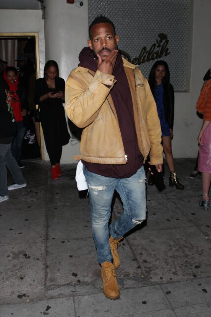 Actor Marlon Wayans is spotted leaving the Delilah restaurant