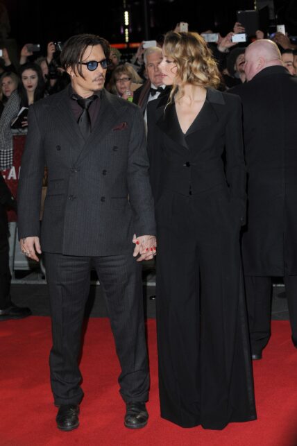 Amber Heard and Johnny Depp attend 'The Danish Girl' premiere during the 2015 Toronto International Film Festival held at the Princess of Wales Theatre on September 12, 2015 in Toronto, Canada.