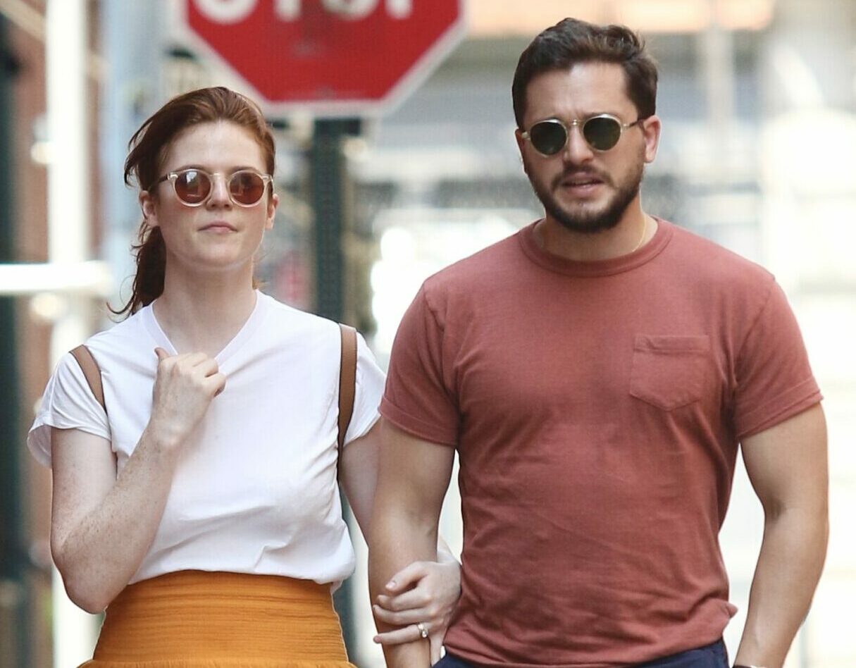 Kit Harington and Rose Leslie are all smiles holding hands a day after July 4th Weekend in NYC