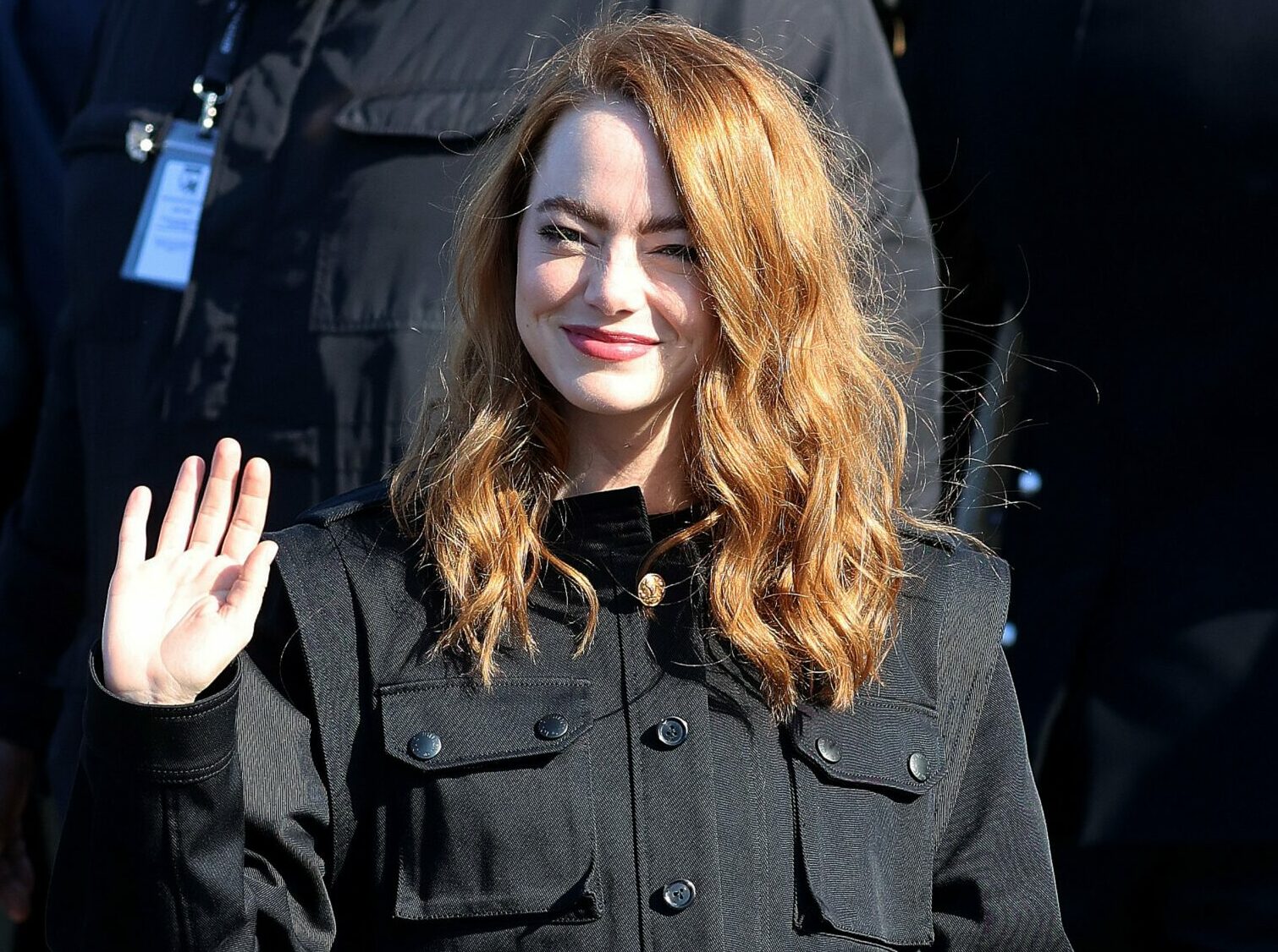 Louis Vuitton Outside Arrivals during Paris Fashion Week, Emma Stone