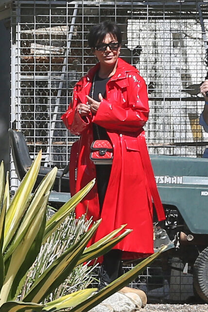 Khloe Kardashian and Kris Jenner visit a farm while filming in Fillmore