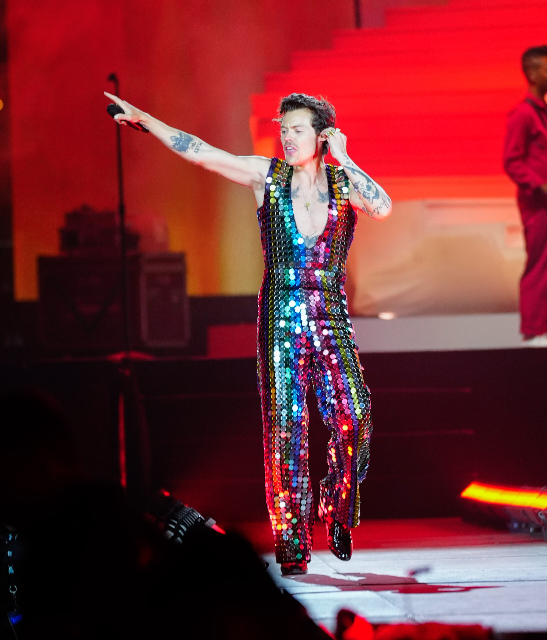 Harry Styles performs at 2022 Coachella Festival in Indio CA