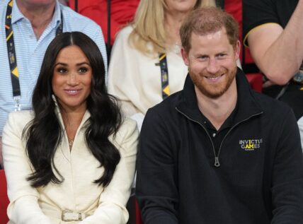 The Duke and Duchess of Sussex watch the Seated Volleyball on Day Two of the Invictus Games