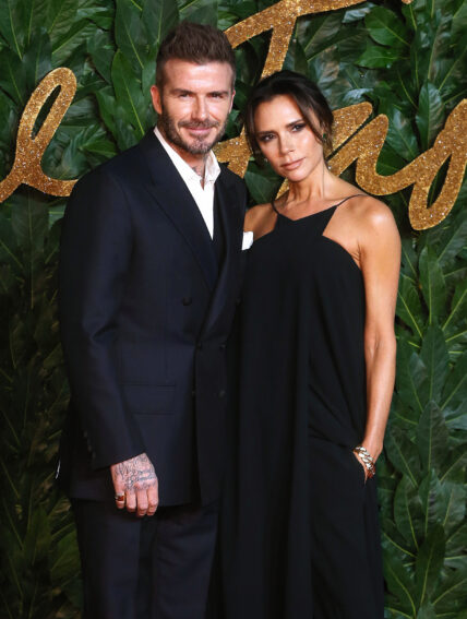 David Beckham and Victoria Beckham at The Fashion Awards 2018