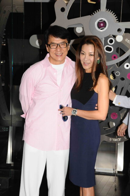 Michelle Yeoh and Jackie Chan attend Richard Mille dinner party in Hong Kong,China on Thursday