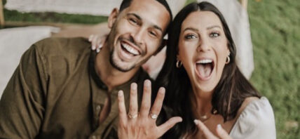 Becca Kufrin and Thomas Jacobs' engagement photo