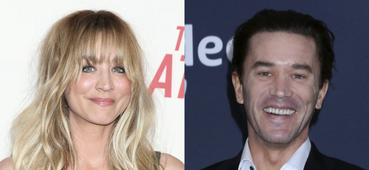 Portraits of Kaley Cuoco and Tom Pelphrey